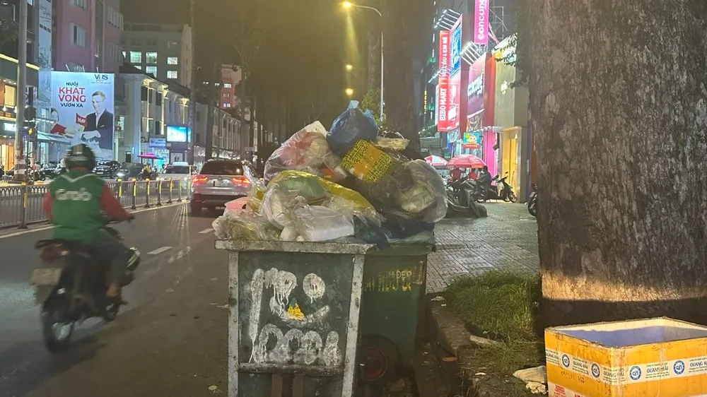 Hushållsavfall i Ban Co-distriktet, HCMC. Foto: THANH HIEN