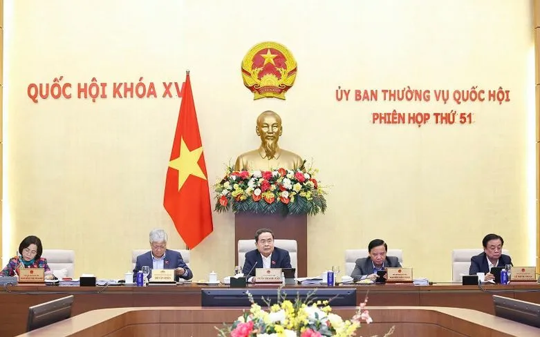 ທ່ານປະທານສະພາແຫ່ງຊາດ ເຈີ່ນດ້າຍກວາງ ກ່າວຄຳເຫັນວ່າ. (ພາບ: TTXVN) Chủ tịch Quốc hội Trần Thanh Mẫn phát biểu. (Ảnh: TTXVN)