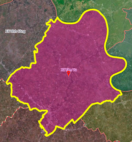 Lokasi geografi: komune Tam Vu, daerah Chau Thanh, wilayah Long An.
