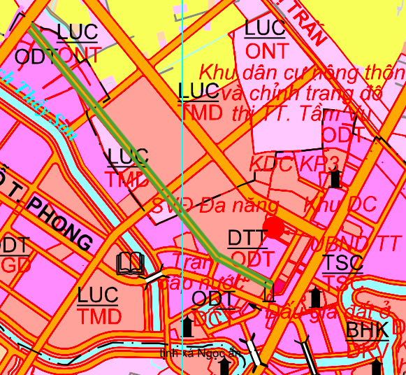 Bản đồ quy hoạch tuyến đường song song với đường Vành đai.