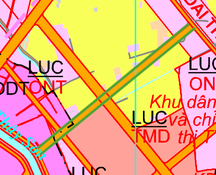 Bản đồ quy hoạch tuyến đường vuông góc với đường Vành đai.