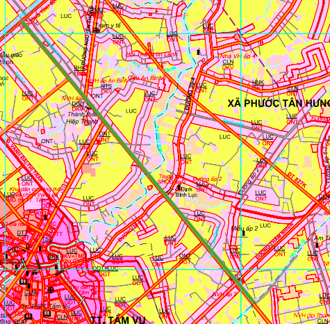 Perancangan peta laluan serenjang Provincial Road 827D di komune Tam Vu.