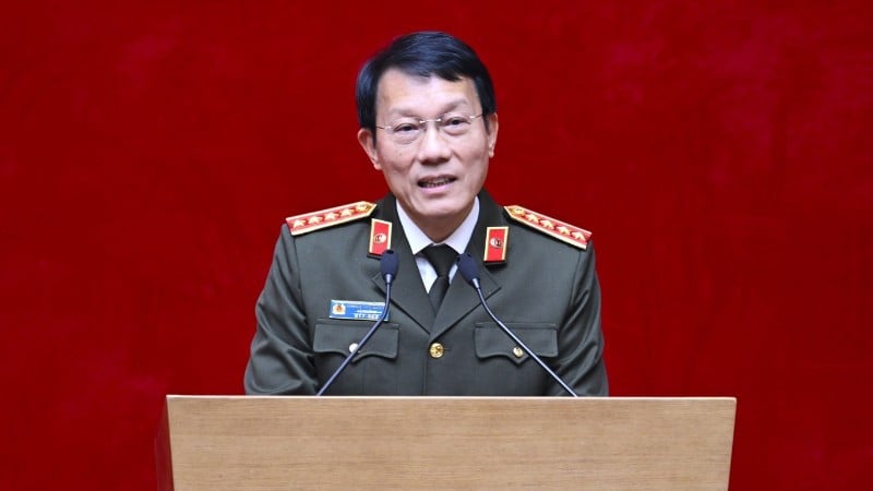 Bộ trưởng Lương Tam Quang phát biểu tại Hội nghị. (Ảnh: bocongan.gov.vn)