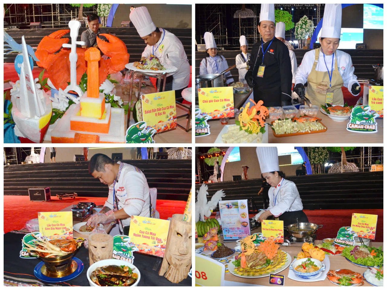 Berbagai sajian lezat berbahan dasar kepiting Ca Mau dihadirkan dalam acara 