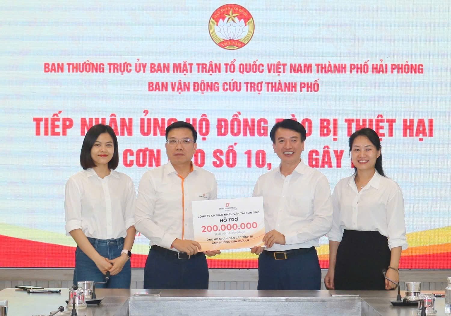 Hải Phòng tiếp nhận thêm gần 750 triệu đồng ủng hộ đồng bào bị thiệt hại do bão lũ