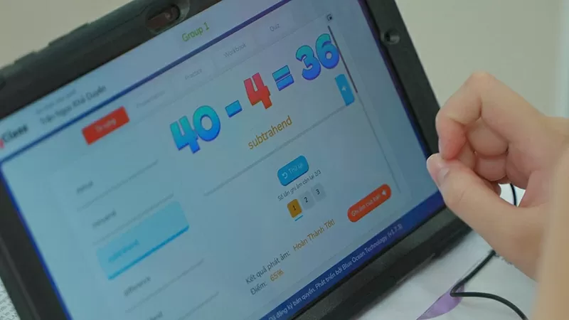Tính năng nhận diện và chấm điểm phát âm - AI Speak được ứng dụng tại lớp học số iCLASS.
