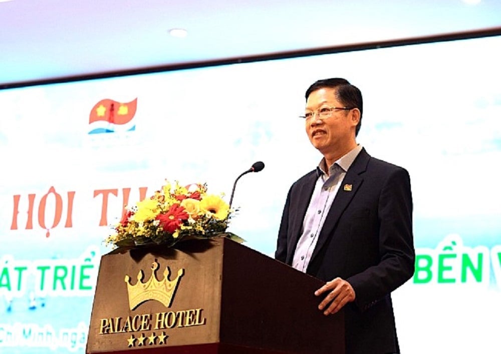 Ông Mai Đăng Tuấn, Phó Tổng giám đốc Liên doanh Việt - Nga Vietsovpetro phát biểu tại hội thảo. Ảnh: Vietsovpetro.