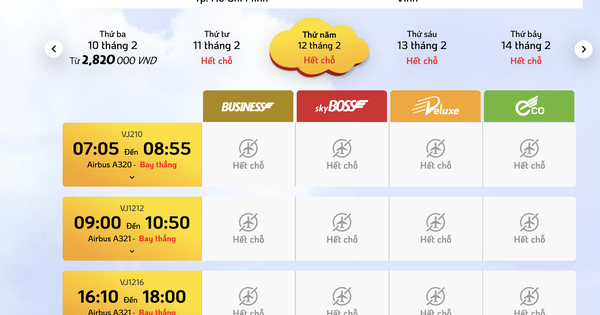 Sân bay Vinh chưa kịp mở cửa, vé máy bay Tết đi Nghệ An đã hết sạch