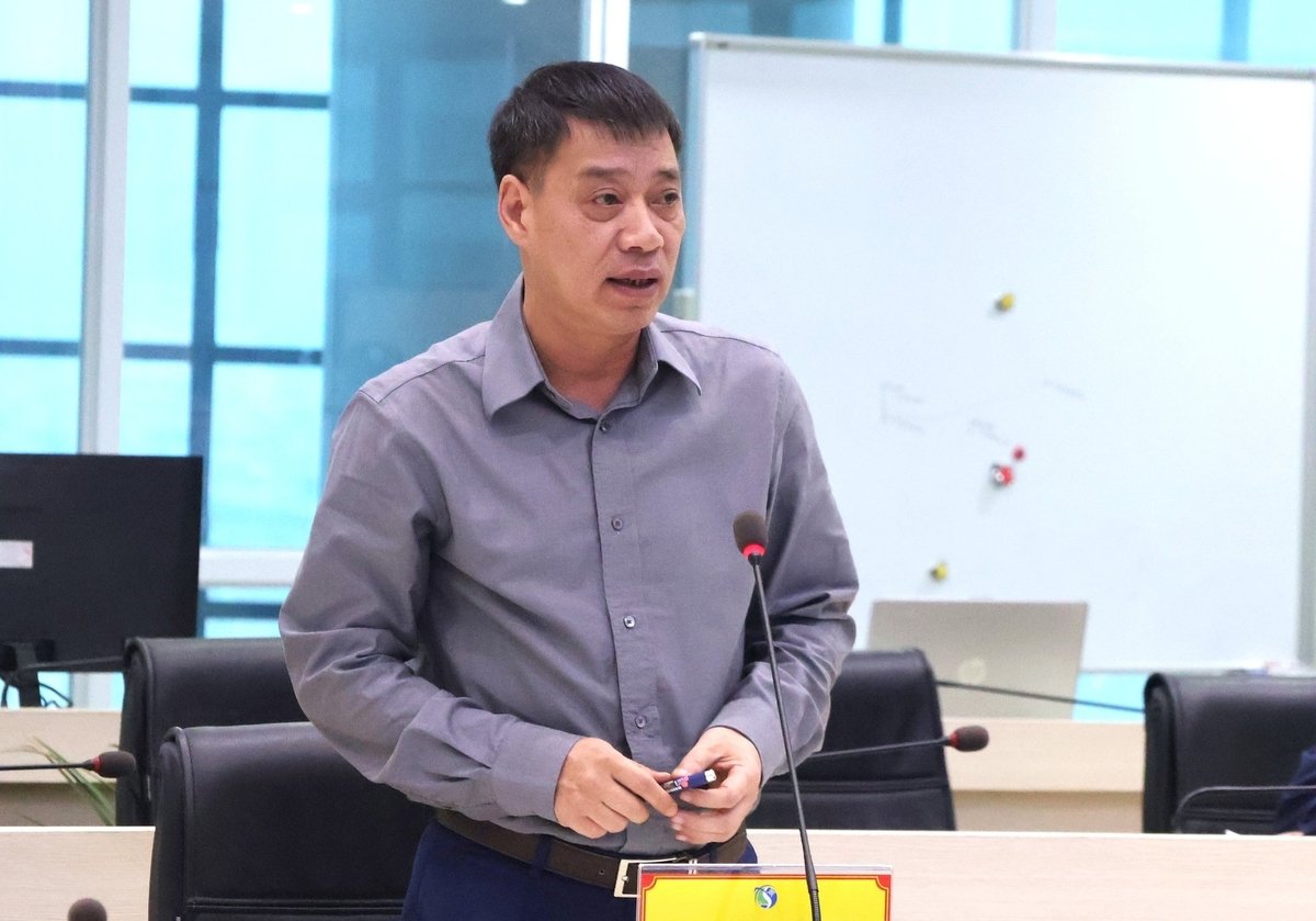 Phó Cục trưởng Cục Khí tượng Thủy văn Hoàng Đức Cường. Ảnh: Khánh Ly.