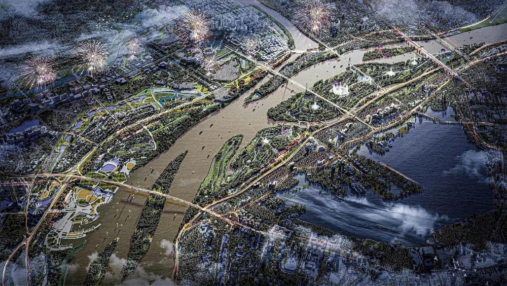 Quy hoạch Thủ đô Hà Nội thời kỷ 2021-2030, tẩm nhìn đến năm 2050 đã xác định sông Hồng là trục không gian cảnh quan chủ đạo của Thủ đô.