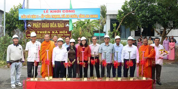 Xã An Châu khởi công xây dựng cầu Cô Vân 1