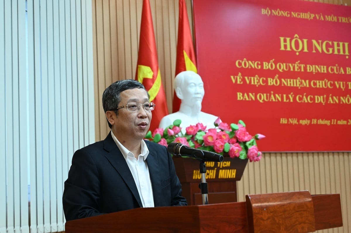 Thứ trưởng Hoàng Trung ghi nhận sự nỗ lực của tập thể Ban, đồng thời bày tỏ sự tin tưởng vào năng lực của lãnh đạo mới trong việc dẫn dắt đơn vị phát triển mạnh hơn. Ảnh: Kiều Chi.