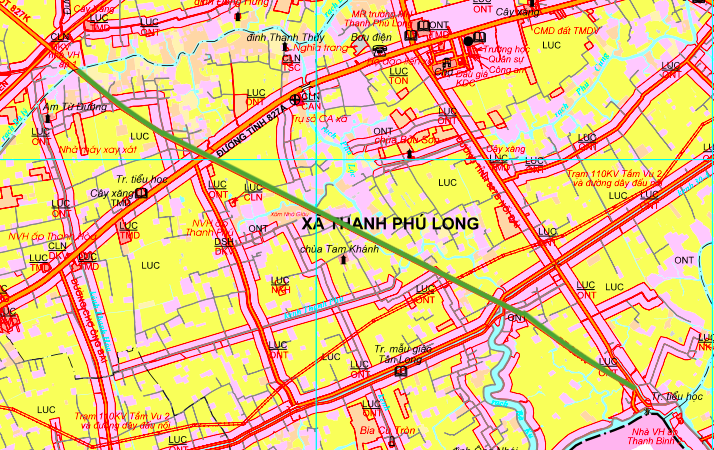 ផែន​ទី​ផ្លូវ​ខេត្ត 827K ក្នុង​ឃុំ​ថាន់​ម៉ី