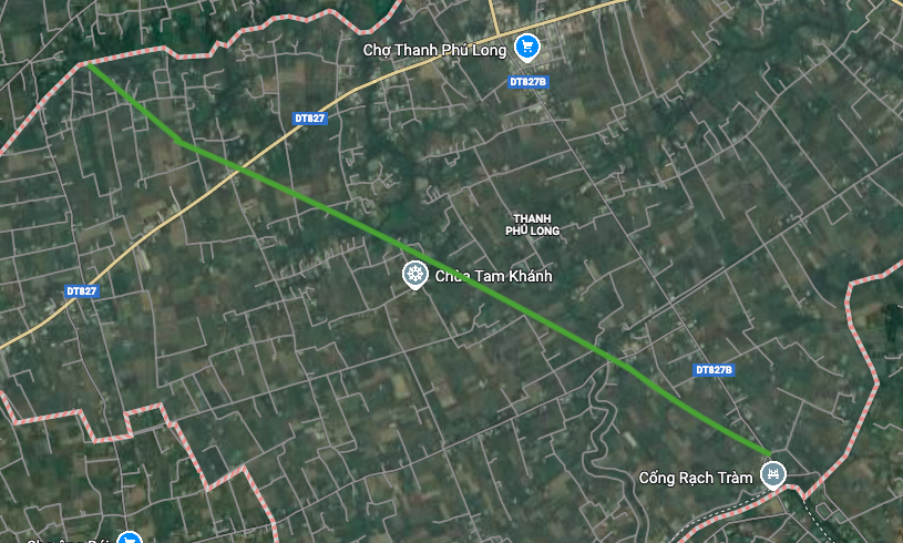 ផែនទីផ្លូវខេត្ត 827K នៅលើ Google Map