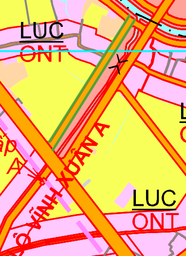 ផែនការផែនទីផ្លូវស្របនឹងផ្លូវ Ap Vinh Xuan A