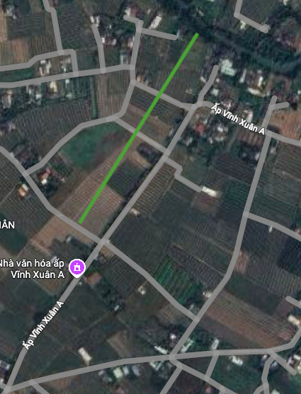ផែនទីផ្លូវស្របទៅនឹងផ្លូវ Ap Vinh Xuan A នៅលើ Google Map