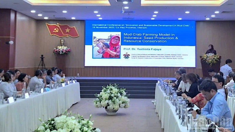 Hội thảo quốc tế “Đổi mới sáng tạo và phát triển bền vững ngành cua biển” tại Cà Mau.