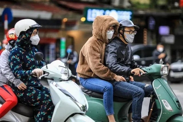 Không khí lạnh tăng cường, Hải Phòng trời mưa rét