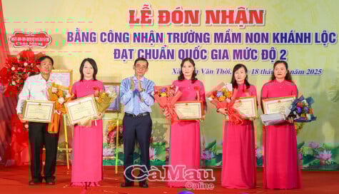 Trường Mầm non Khánh Lộc đạt chuẩn Quốc gia mức độ 2