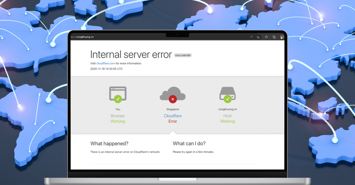 Hàng loạt trang báo điện tử, web quốc tế và Việt Nam 'sập' do lỗi Cloudflare