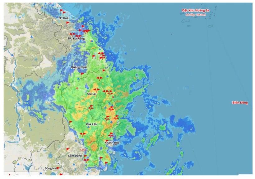 Lũ khẩn cấp đặc biệt lớn trên sông Ba và lũ lớn trên các sông Kôn, Thu Bồn, Trà Khúc