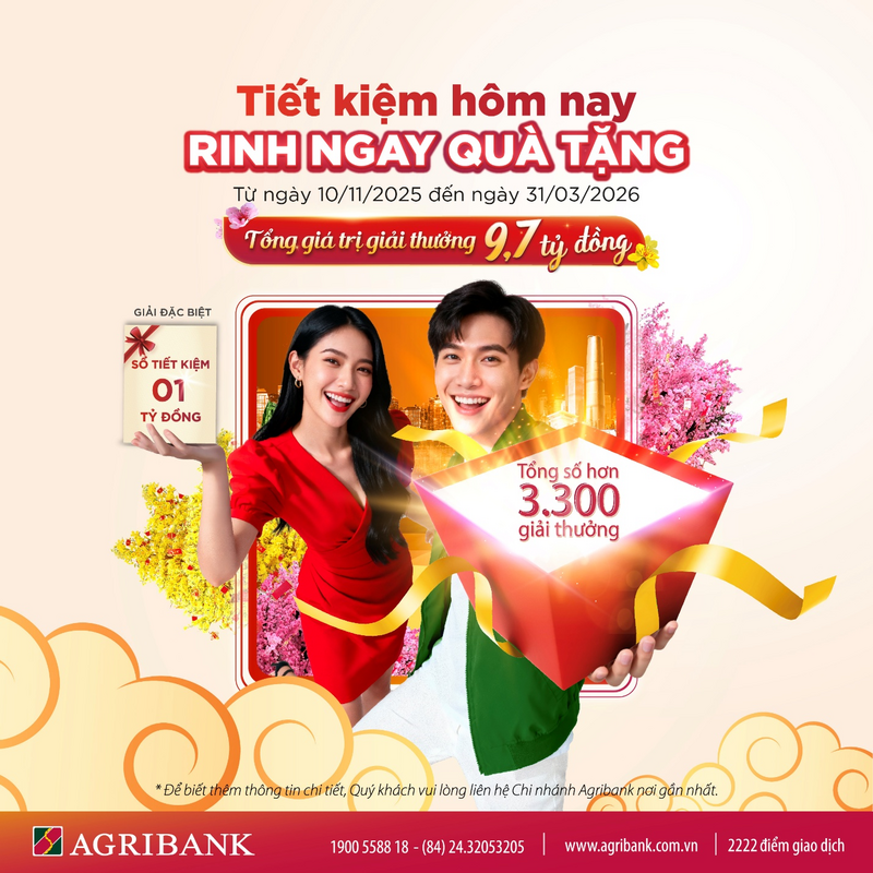 អតិថិជនមានឱកាសឈ្នះ 1 ពាន់លានដុង និងការលើកទឹកចិត្តជាច្រើនទៀតនៅពេលចូលរួមក្នុង 