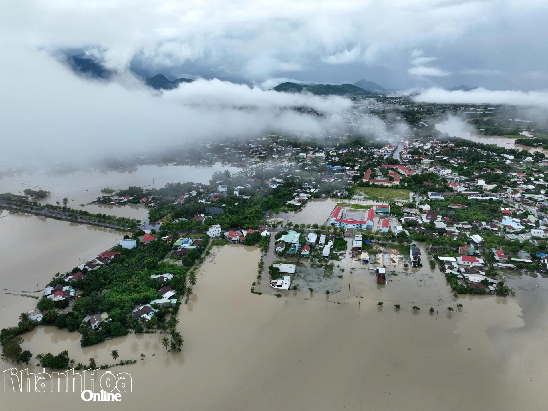 Un coin de la commune de Dien Lac, le matin du 19 novembre.