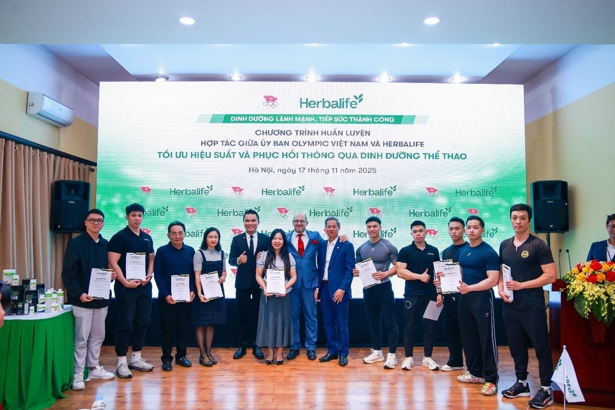 Herbalife Việt Nam đồng hành với VOC tổ chức buổi đào tạo cho HLV, BS, chuyên gia thể lực Olympic và VĐV ở nhiều bộ môn. Ảnh: Herbalife Việt Nam.
