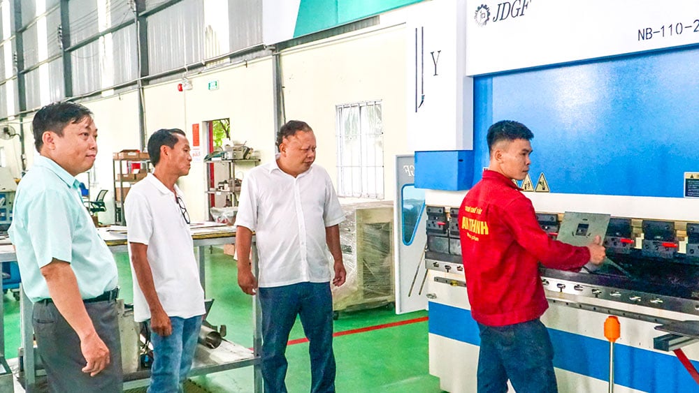 Nghiệm thu đề án khuyến công tại Công ty TNHH Công nghệ cao An Thành (xã Bình Phước).