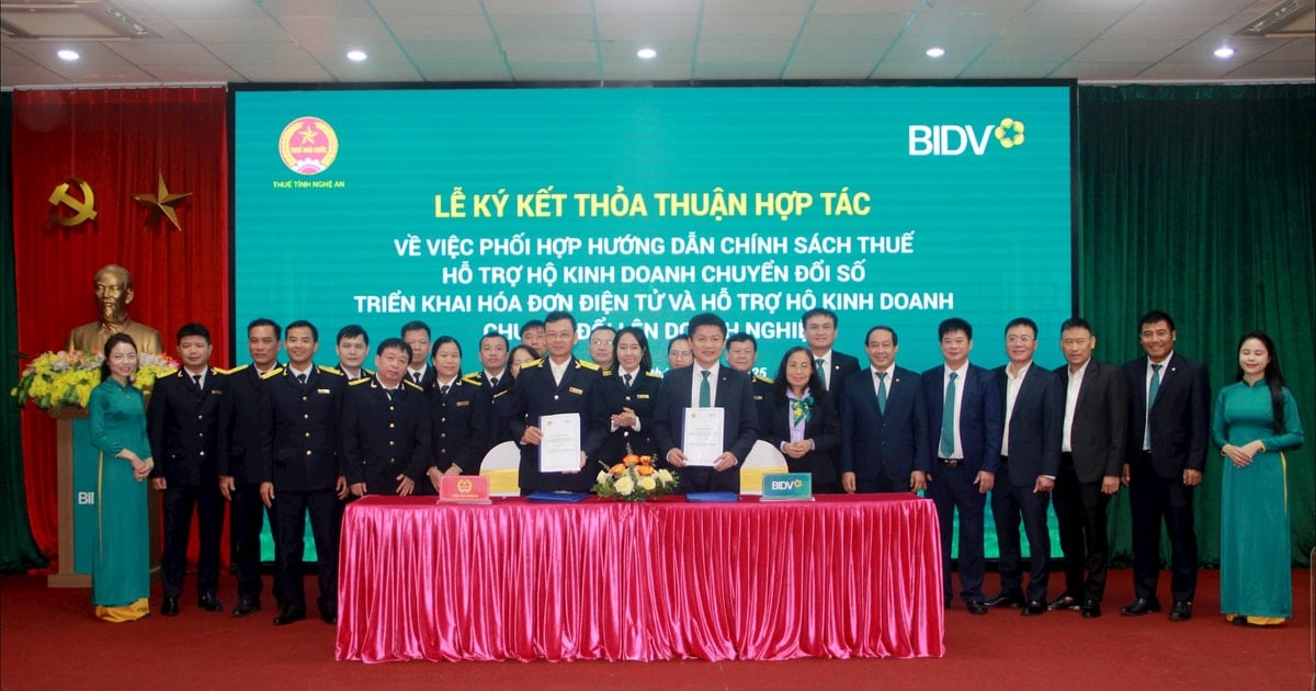 Thuế tỉnh Nghệ An ký kết thoả thuận hợp tác toàn diện với 4 Chi nhánh BIDV tại Nghệ An