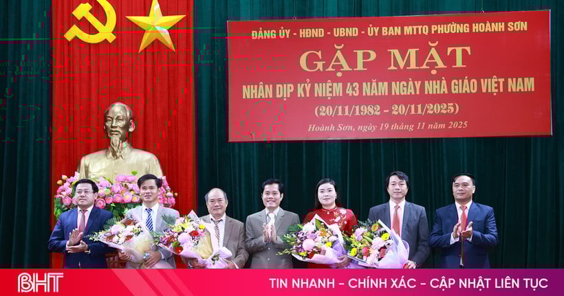 Phường Hoành Sơn gặp mặt kỷ niệm 43 năm Ngày Nhà giáo Việt Nam