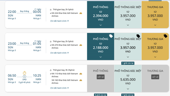 Bất ngờ giá vé máy bay từ TP HCM đi Hà Nội trước lễ diễu binh, diễu hành - Ảnh 1.