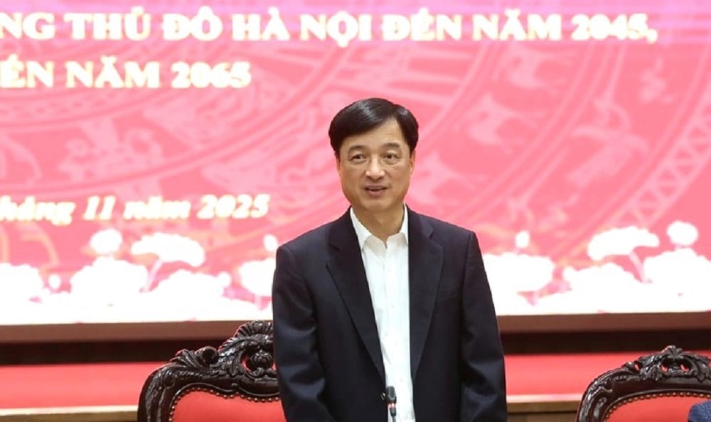 Bí thư Thành ủy Hà Nội Nguyễn Duy Ngọc phát biểu kết luận Hội nghị. Ảnh: Vương Vân.