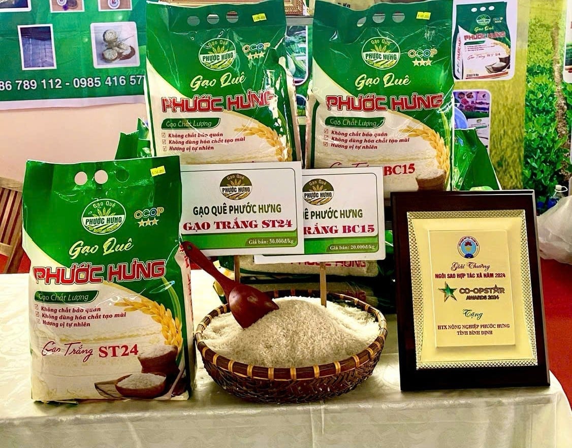 Sản phẩm 'Gạo quê Phước Hưng' được công nhận OCOP 3 sao. Ảnh: V.Đ.T.