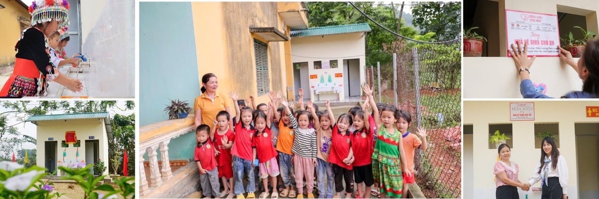 Dự án '1.000 nhà vệ sinh trường học' nâng cao ý thức vệ sinh. Ảnh: TH.