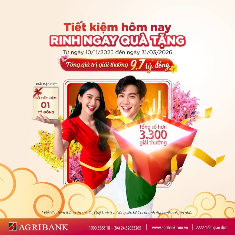 एग्रीबैंक में बचत: 1 बिलियन VND जीतने का मौका - फोटो 2.