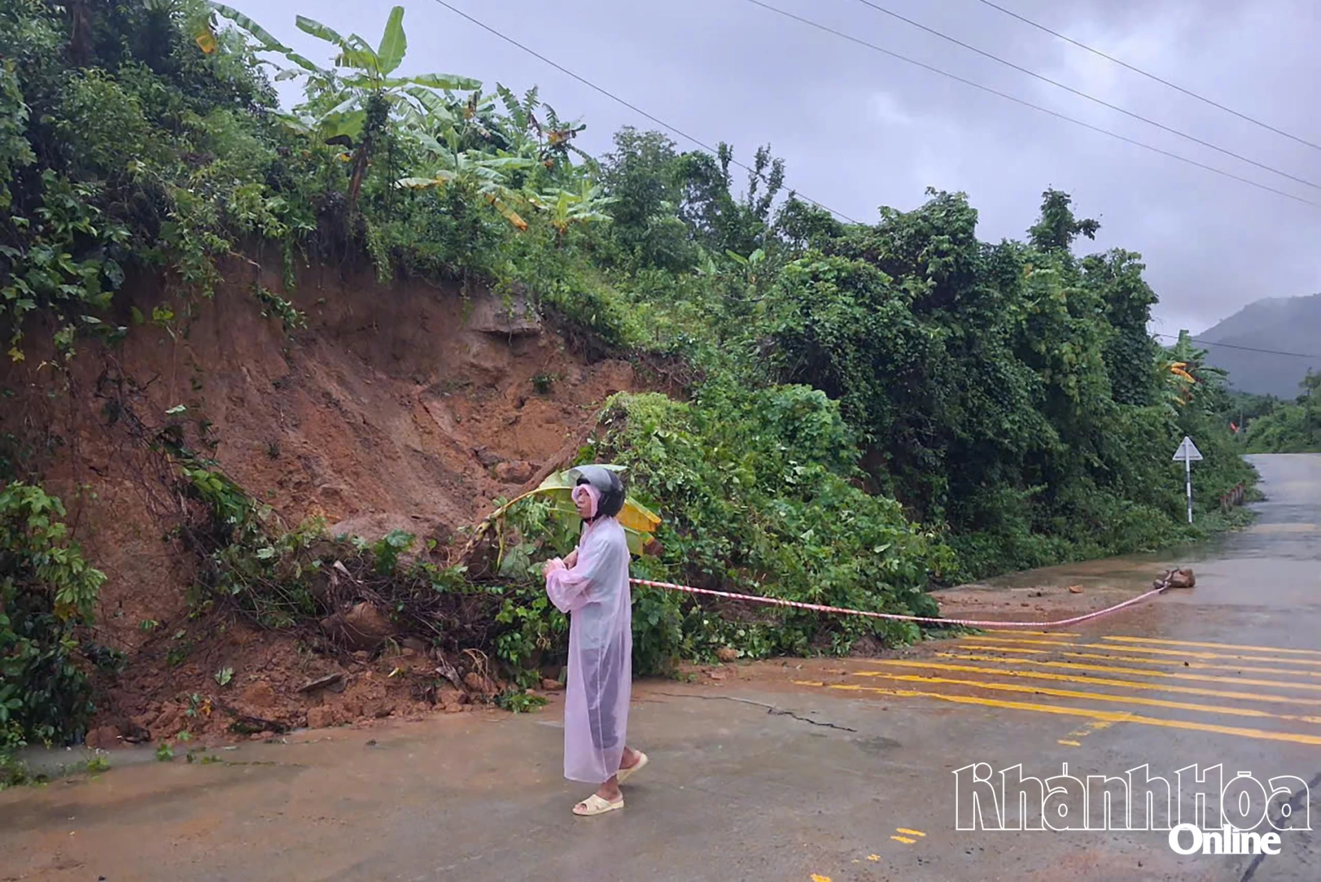 Ein Erdrutschgebiet im Dorf Valy.
