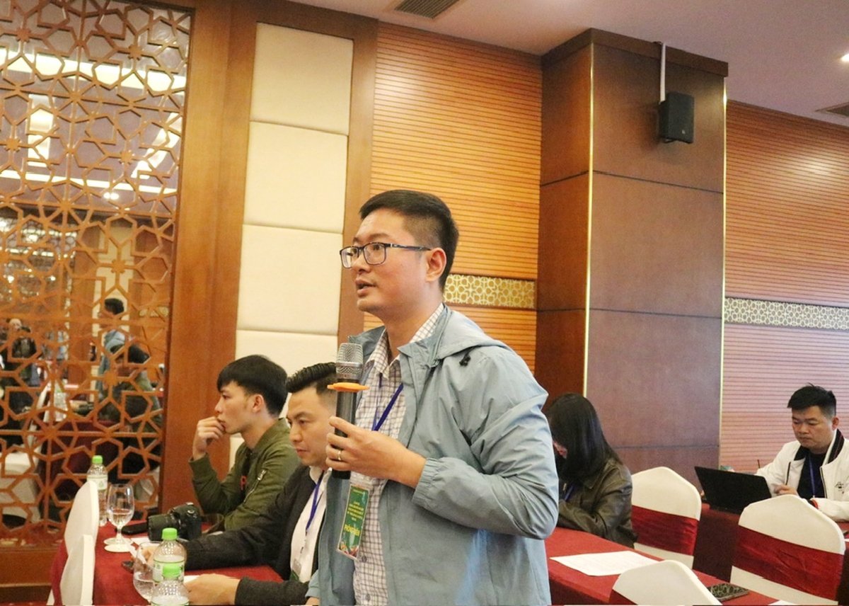 Đại diện các cơ quan báo chí đặt câu hỏi cho Ban tổ chức Hội chợ thương mại quốc tế Việt - Trung lần thứ 25 năm 2025. Ảnh: Bích Hợp.