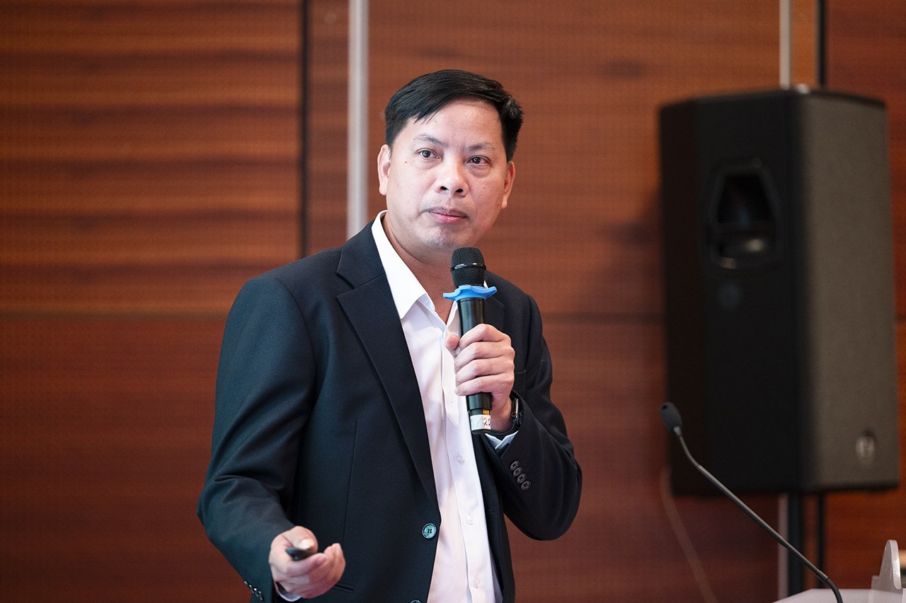 Ông Vương Văn Quý - Phó Trưởng ban Chính sách Tín dụng, Agribank phát biểu tại Hội thảo ngày 19/11. Ảnh: Minh Thành.