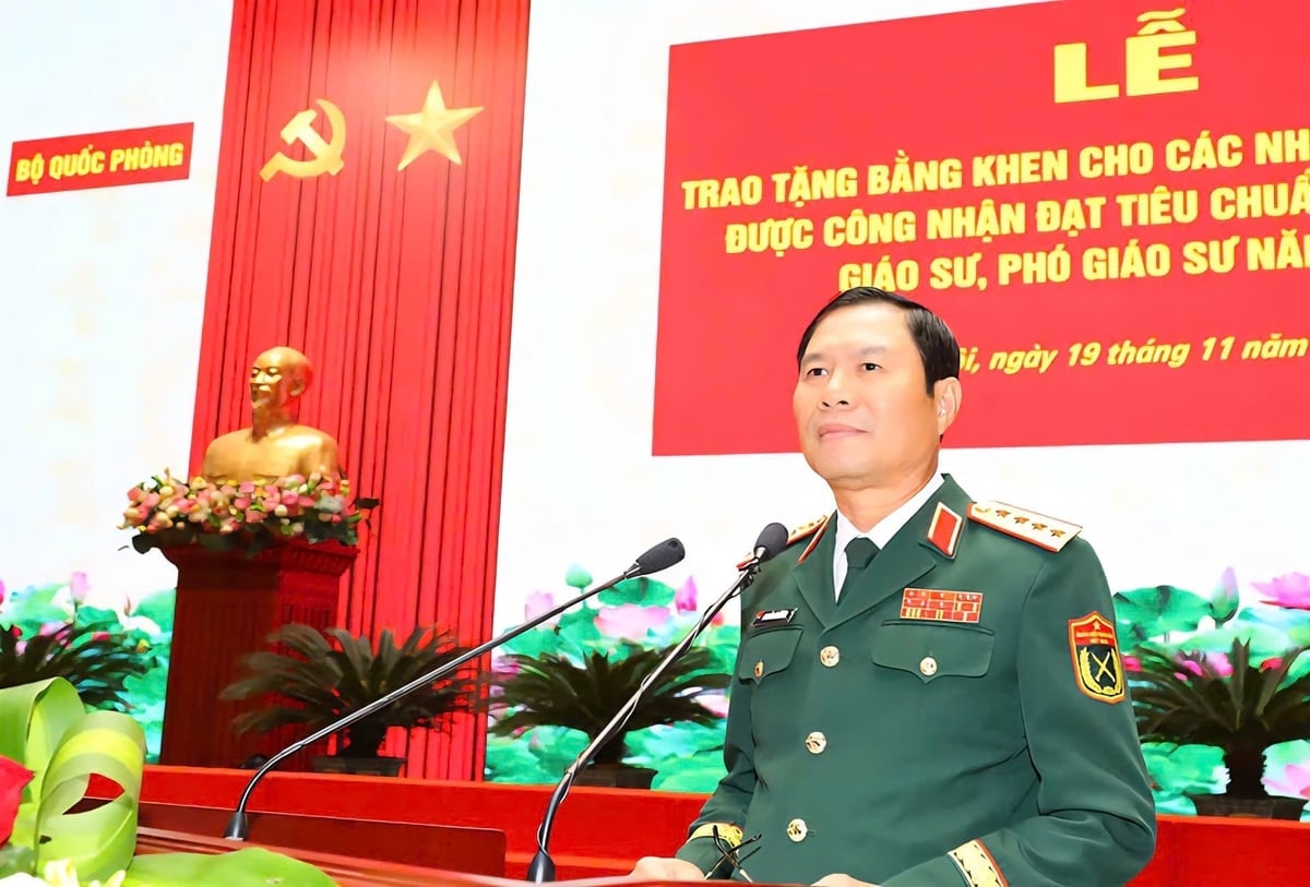 Đại tướng Nguyễn Tân Cương tại buổi lễ. Ảnh: Bộ Quốc phòng. 