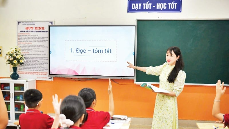 Lektionstid på Minh Khai Secondary School, Hanoi. (Foto: THE DAI)