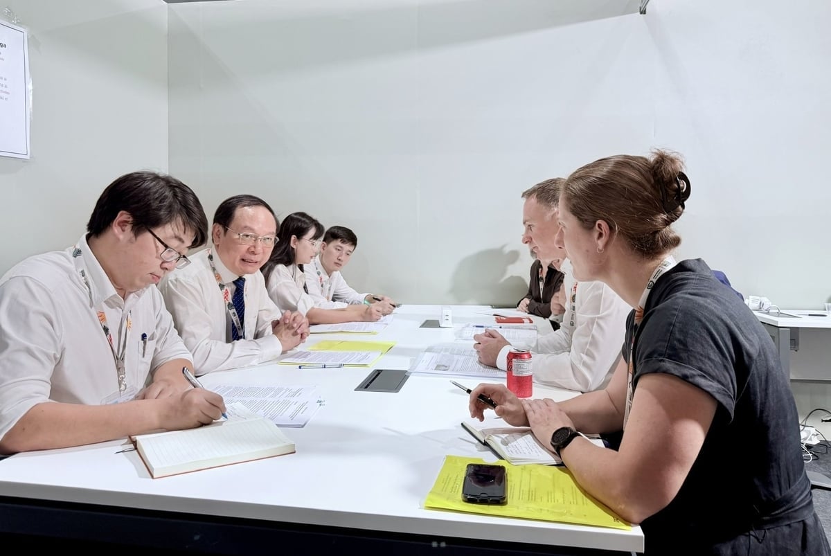 Thứ trưởng Lê Công Thành cho biết, Chính phủ đang chỉ đạo các bộ, ngành xây dựng khung pháp lý cho các lĩnh vực liên quan đến biến đổi khí hậu. Ảnh: Chu Hương.