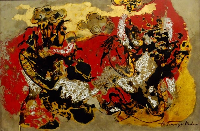 Trần Ngọc Linh, học trò họa sĩ Hồ Hữu Thủ, tìm lối đi riêng cho sơn mài- Ảnh 4.