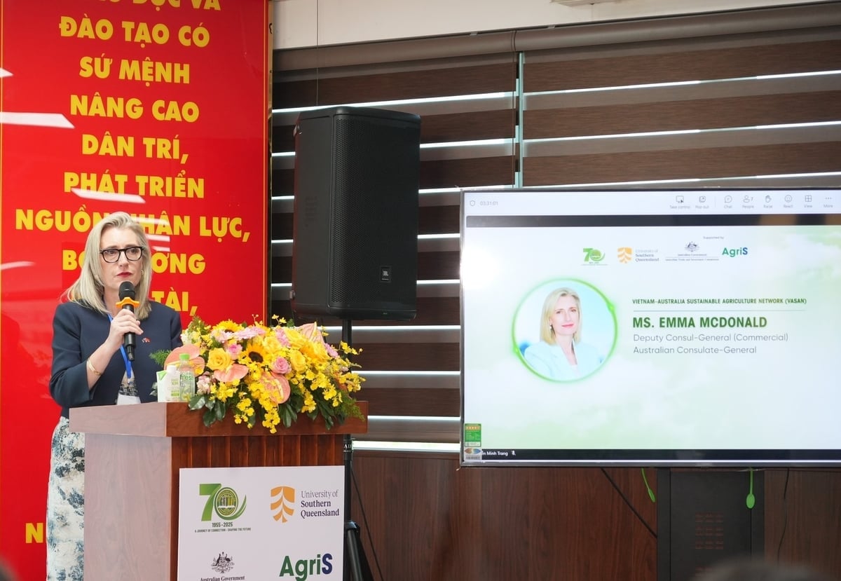 Ibu Emma McDonald, Wakil Konsul Jenderal Australia di Kota Ho Chi Minh, menyatakan kesediaannya untuk mendampingi jaringan tersebut. Foto: LP. Bà Emma McDonald - Phó Tổng Lãnh sự Australia tại TP.HCM bày tỏ tinh thần sẵn sàng đồng hành cùng mạng lưới. Ảnh: LP.