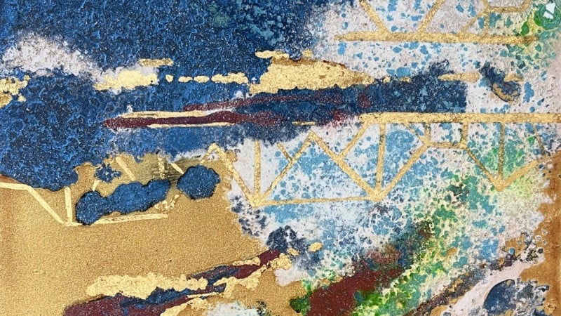 Ένα απόσπασμα από το έργο «Περίληψη», ζωγραφική με λάκα του Ντο Κονγκ Σον.