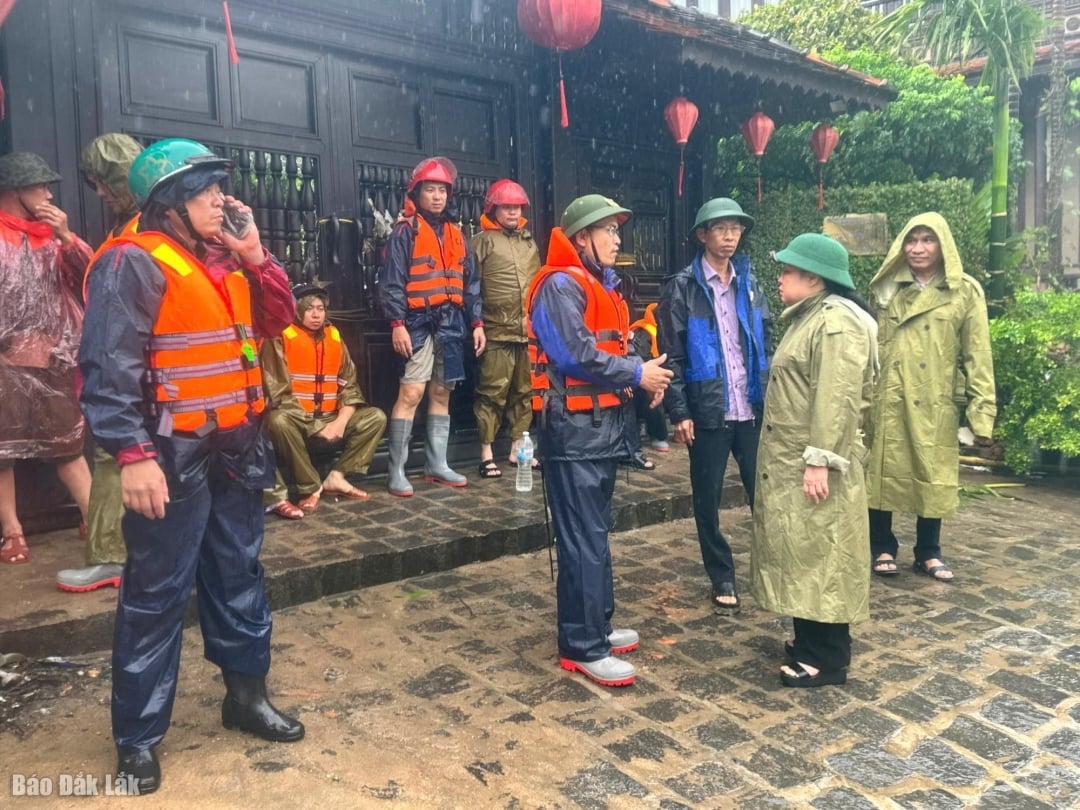 Đồng chí Cao Thị Hòa An, Phó Bí thư Thường trực Tỉnh ủy, Chủ tịch HĐND tỉnh trực tiếp kiểm tra và chỉ đạo công tác ứng phó và khắc phục hậu quả thiên tai tại các địa phương phía Đông.