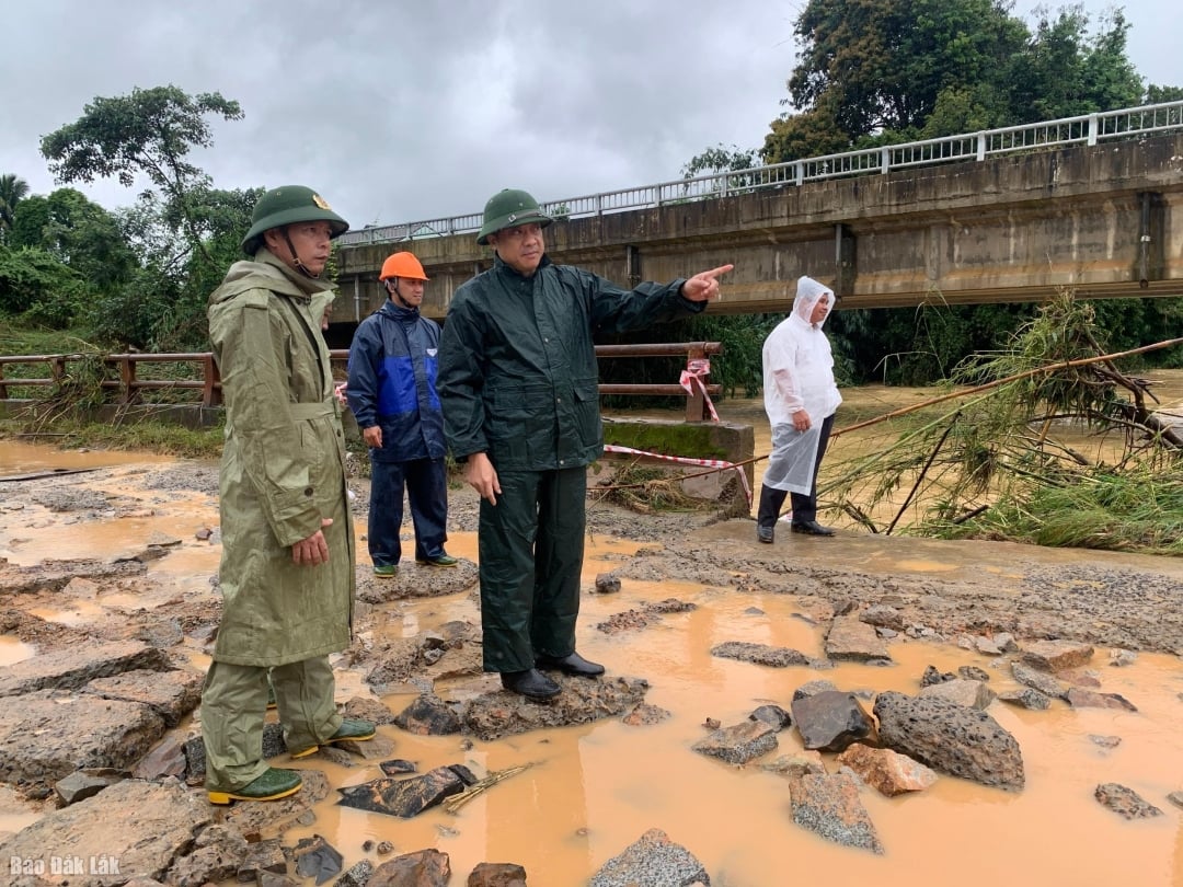 Medlem i provinspartiets ständiga kommitté, ständig vice ordförande i provinsens folkråd, Tu Thai Giang besökte de styrkor som deltar i arbetet med att förebygga och kontrollera översvämningar i Yang Mao-kommunen.