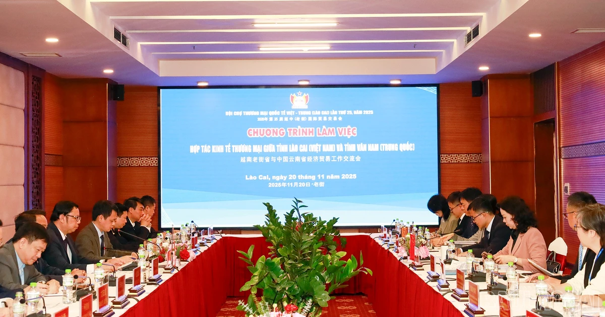 Hội đàm Hợp tác kinh tế thương mại giữa tỉnh Lào Cai (Việt Nam) và tỉnh Vân Nam (Trung Quốc)