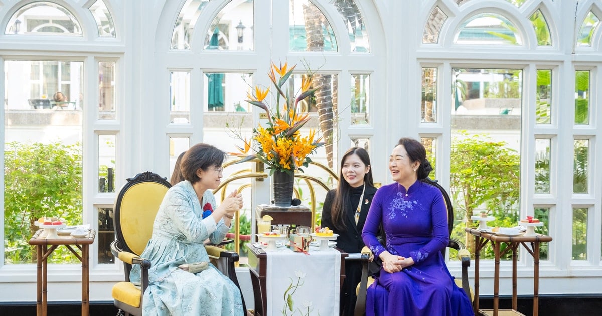 Phu nhân Chủ tịch Quốc hội Trần Thanh Mẫn tiếp Phu nhân Chủ tịch Quốc hội Hàn Quốc