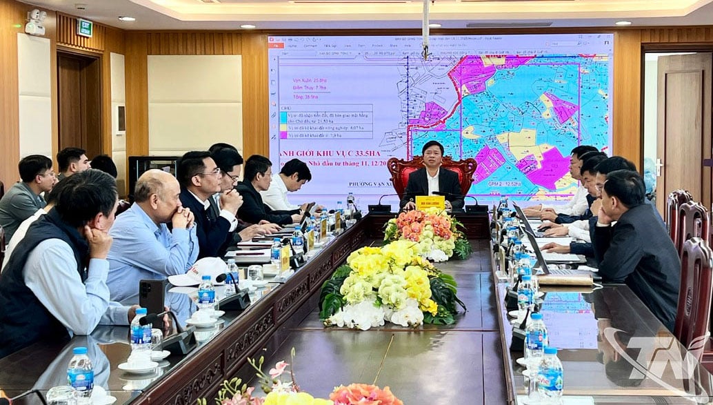 Scen från arbetssessionen.